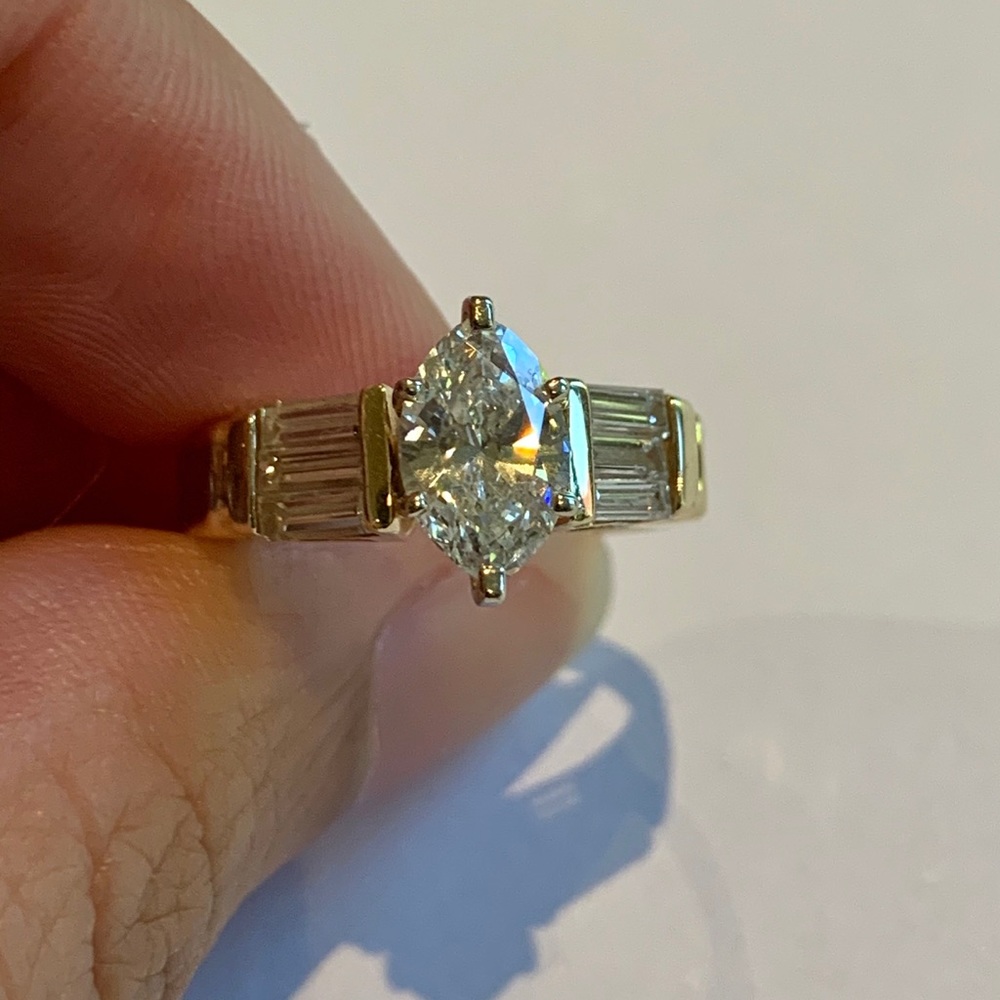 Marquise Diamond Engagement Ring